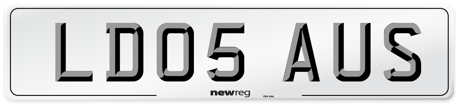 LD05 AUS Number Plate from New Reg